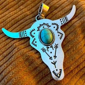 Bulls head necklace charm